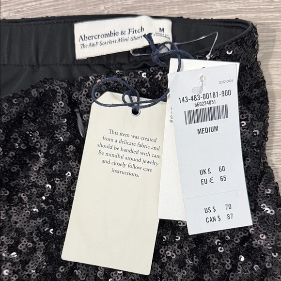 Abercrombie & Fitch Scarlett Sequins Black Mini Skirt - Picture 3 of 5
